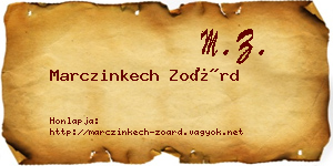 Marczinkech Zoárd névjegykártya